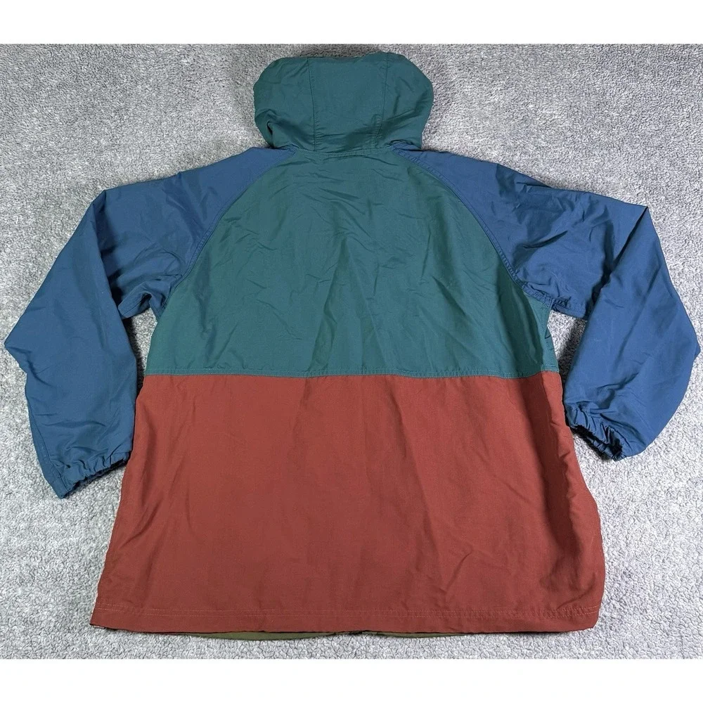 LL Bean Mountain Anorak Aztec Windbreaker Jacket Women's 1X Plus Colorblock
